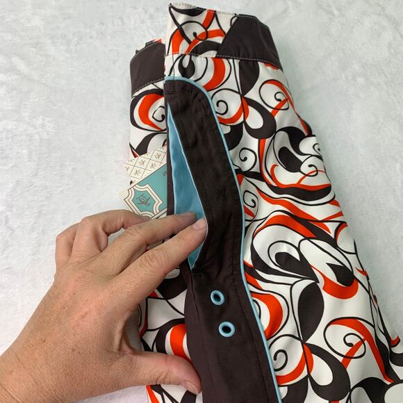 NWT Penguin by Munsingwear Size 30 Brown Orange Swirl Print Board Shorts Swim - Picture 2 of 7